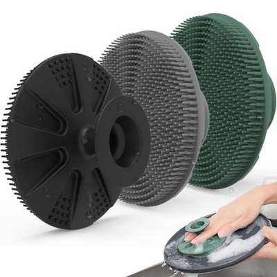 Silicone Dish Sponge 3 Pack Non-Scratch Kitchen Scrubber Reusable