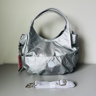 Kipling x Aliana Crossbody Bag Metallic Silver Slightly Defective NWT