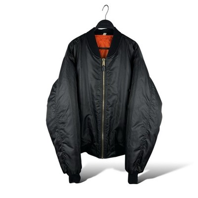 Vintage MA-1 Flyer s Intermediate Bomber Jacket Black Men s Size XXL