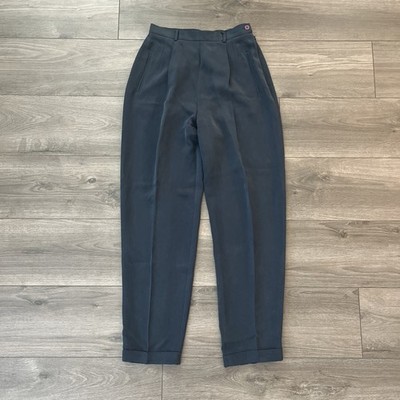 CHAUS Womens Sz 6 Silk Pants Gray Dress Style