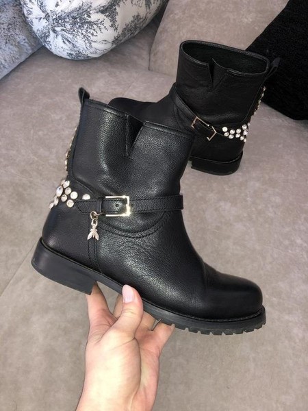 Women Patrizia Pepe Boots Black Leather 36 #C22U