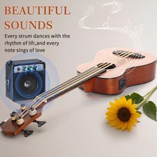 30-inch Ukulele Bass Mahogany Body with EQ, with Bag With AMP For Gift
