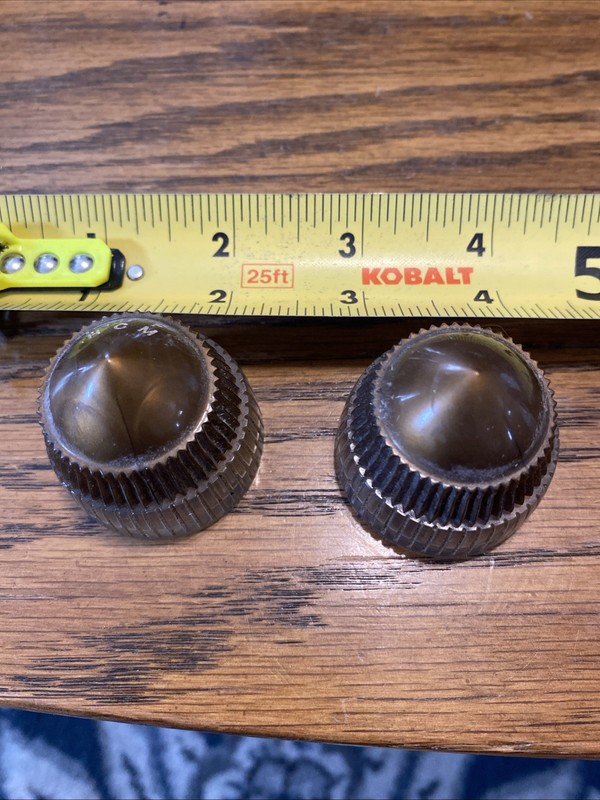 Vintage Control Knobs Set of  2 Plastic