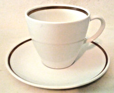 VTG CENTURA BY CORNING WARE COFFEE/TEA CUP  SAUCER GOLD RIM