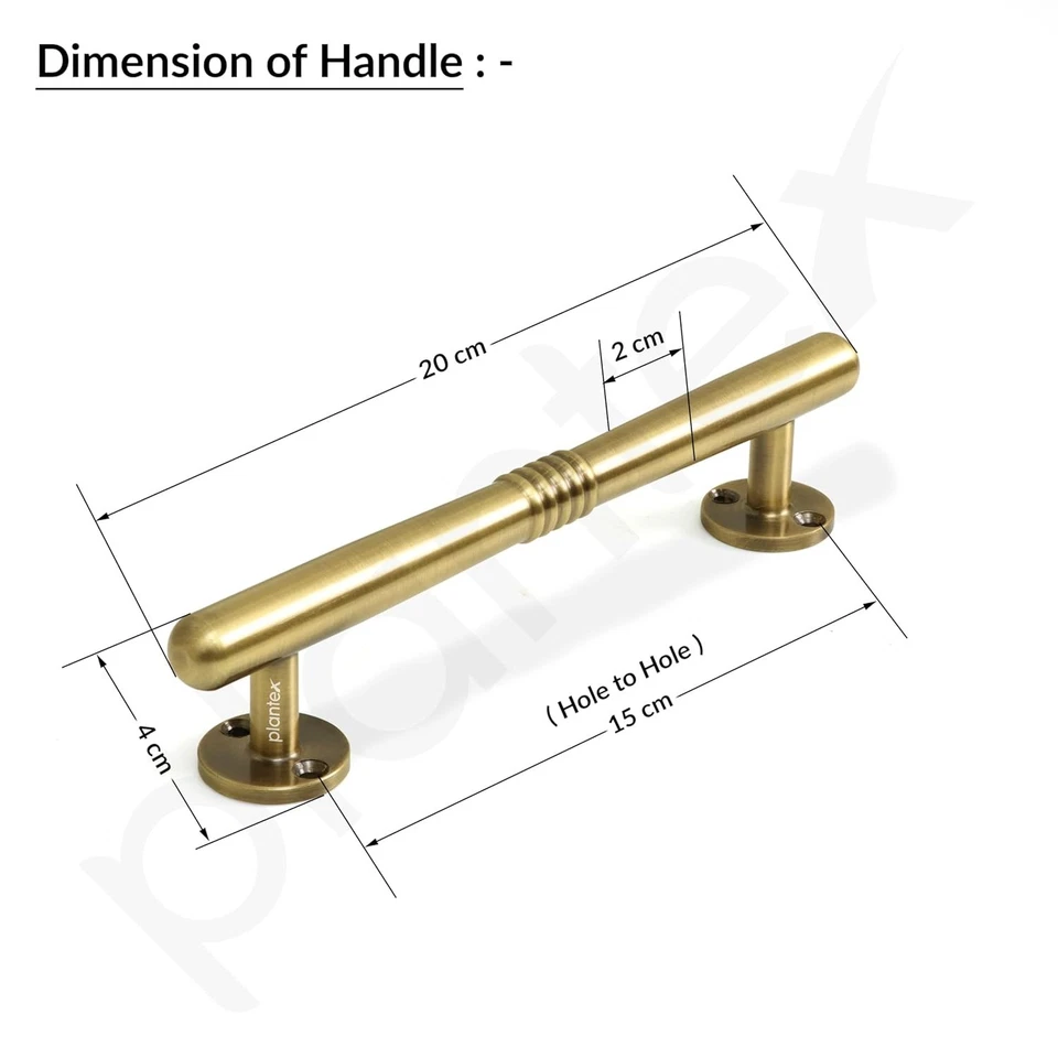 Handle/Stainless Steel Main Door Handle/8 Inch Pull-Push Handle Pack of 2 - Image 3 of 4