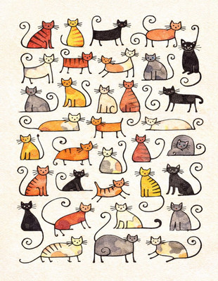   Niedliche Katzen Liebe Dame Muster Kühlschrank Kühlschrankmagnet Geschenk Küche Deko Katzenliebhaber