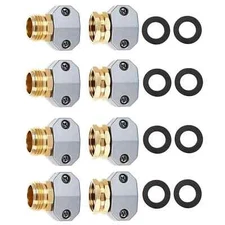 Garden Hose Repair Connector Fitting 4 Sets Aluminum Alloy Male&female Connector