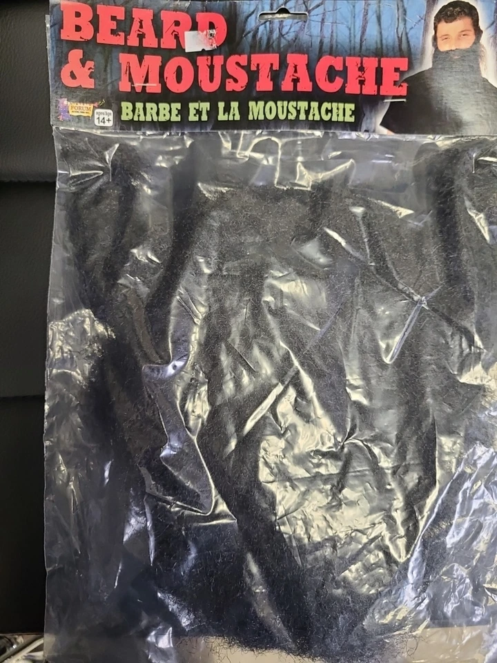 Beard Curly Synthetic Hair Beard/Mustache Costume Disguise Assorted Colors - Image 3 of 4