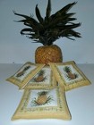 LOT OF 4 Scented Sachet Fragrance Bags with faux pineapple Home Closet Drawer