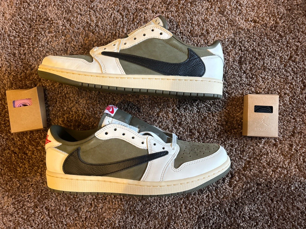 Size 10.5 - Travis Scott x Air Jordan 1 Retro OG SP Low Reverse Olive /...