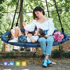 750lbs Spider Web Tree Swing 45 inch for Kids Adults Play with 2 Hanging Straps