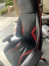 Yssoa Gaming Office High Back Computer Ergonomic Gaming Chair Leather Red/Black