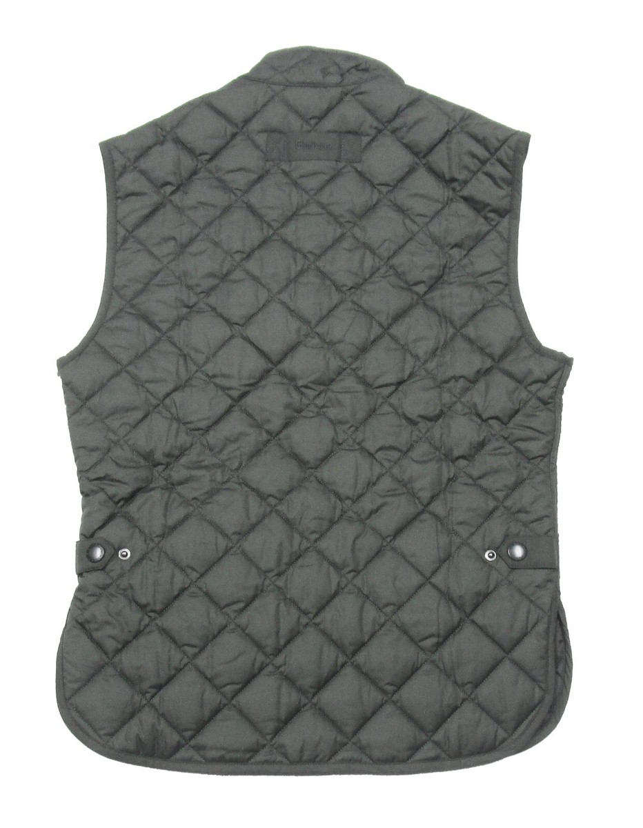 Barbour Men's Charcoal Gray Lowerdale Quilted Gilet Full Zip Vest