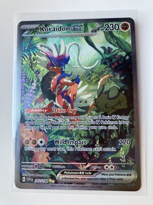 koraidon rare card EX Full Art Scarlet & Violet Base 231/198, NM Pokemon 014 / Promo Card Type / HP / Stage Koraidon - 014 - SV: