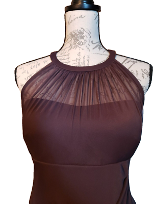 David's Bridal Sz 6 Chocolate Brown Dress Short High Neck Mesh w/ Side Cascade | eBay David's Bridal Sz 6 Chocolate Brown Dress Short High Neck Mesh w/ Side Cascade | eBay