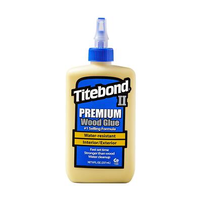 Titebond 5003 II Premium Wood Glue, 8-Ounces Water Resistant Interior / Exterior