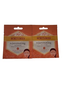 2 eye mask Burt's Bees Rejuvenating Eye Masks Rosehip & Jojoba Oil Single Use