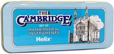 MATHS GEOMETRY SET VON HELIX 10-TEILIG IM BLECHKOFFER 