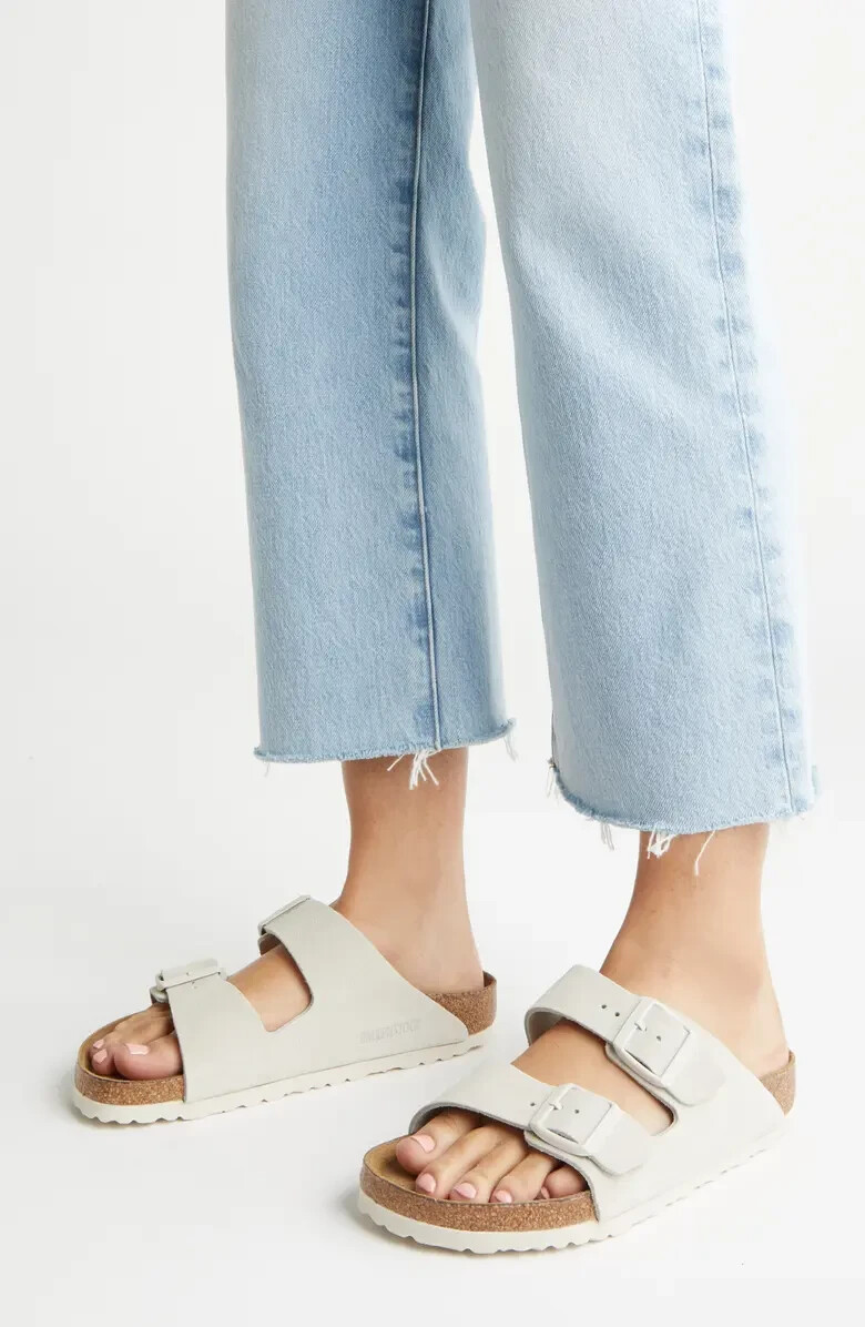 BIRKENSTOCK Arizona BS サンダル 37 ホワイト NWOT BIRKENSTOCK ARIZONA SOFT FOOTBED SANDALS ANTIQUE WHITE