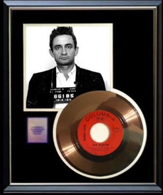 JOHNNY CASH SAN QUENTIN 45 RPM GOLD RECORD NON RIAA AWARD RARE ! | eBay