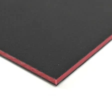 BuyPlastic ColorCore Plastic Sheet  1/4" x 12" x 24" Black-Red-Black
