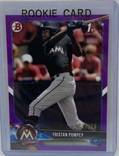 TRISTAN POMPEY 2018 TOPPS 1ST BOWMAN PROSPECT PURPLE #D 009/250