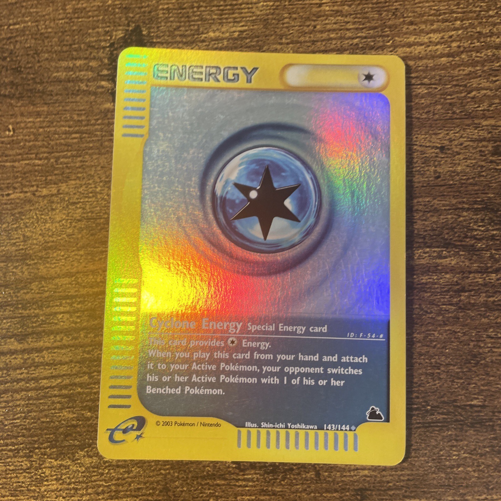 Cyclone Energy 143/144 Skyridge Pokemon Card Reverse Holo 2003