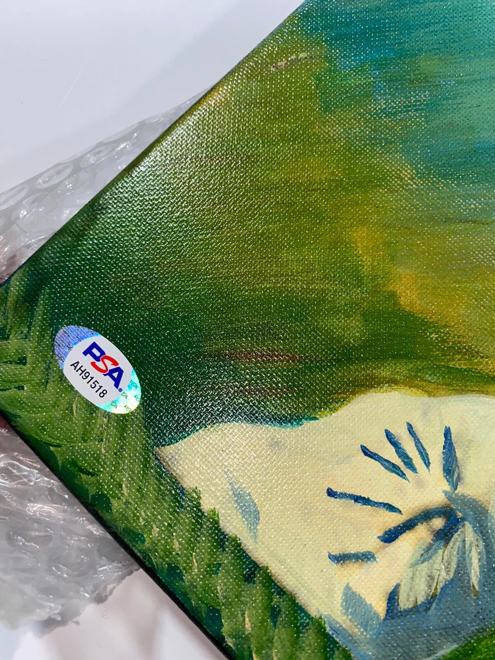 ANDREW LUCK SIGNED INDIANAPOLIS COLTS FOOTBALL ARTWORK ORGINAL PAINTING PSA/DNA - Image 3 of 4