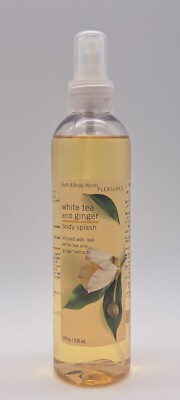 ORIGINAL Bath & Body Works WHITE TEA & GINGER Pleasures Body Spray Mist 8 oz NEW