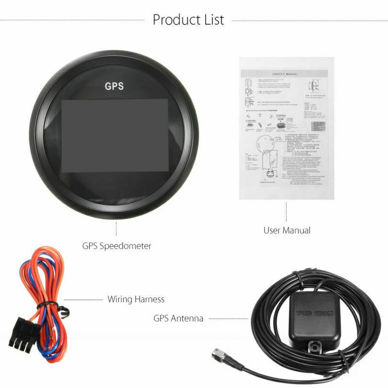 Wasserdichte GPS Tachometer Geschwindigkeitsmesser Kilometerzähler Für Auto Boot - Bild 2 von 4