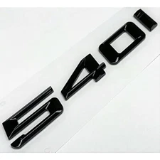 540i Gloss Black Rear Trunk Emblem Badge for BMW 540i Decal Numbers Letters