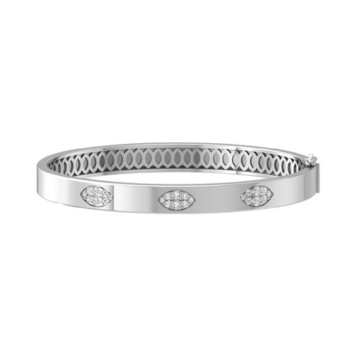 KING BABY K42-5116-7.5 Sterling Silver 925 Small Diamond Link