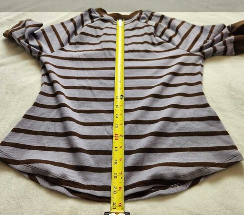NWOT L Anthropologie x Maeve half-sleeve henley tee in purple - Picture 10 of 10