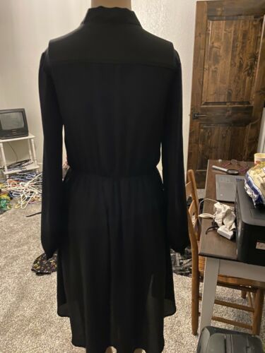 Vestido negro manga larga MUST HAVE talla pequeña para mujer *** - Imagen 3 de 5