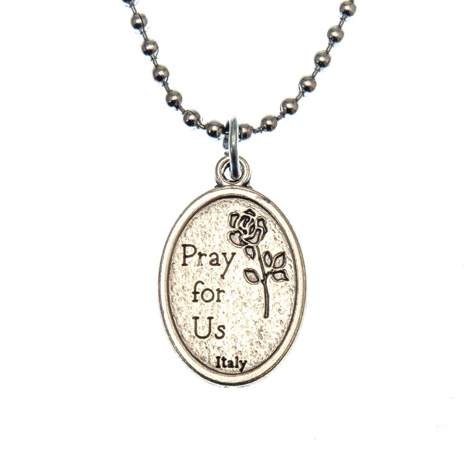 Saint St Francis Of Assisi Pray For Us 1" Medal Pendant Necklace 24 ...