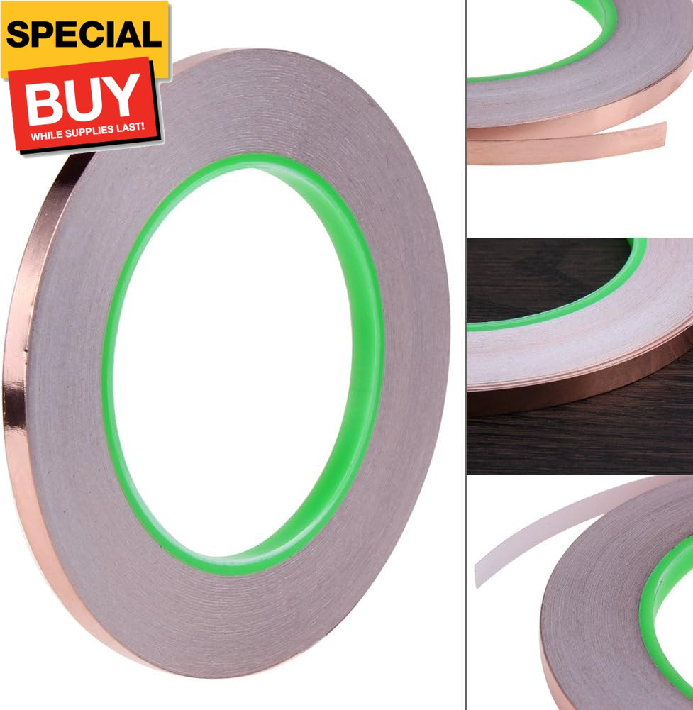 4 Pack Copper Foil Tape,Copper Tape Double-Sided Conductive with Adhesive for EM