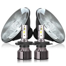 7 Round Glass Headlight Lamp Housings Hilow Beam H4 Led Hid Halogen Bulbs