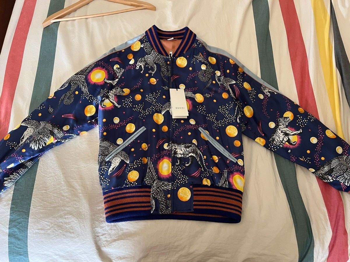 Sale: New Tags men's Gucci space animals bomber jacket Size Sale: New Tags men's Gucci space animals bomber jacket Size