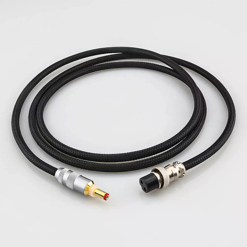 Pure Silver Wire GX16 2 Pole to DC 2.1/2.5 Hifi DC Cord AC DC Linear Power Cable - Picture 1 of 20