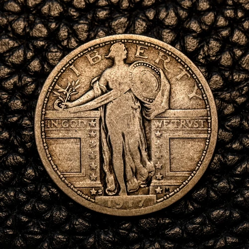 (ITM-6363) 1917-S T-1 Standing Liberty Qtr  ~ Fine  Cndtn ~ COMBINED SHIPPING!