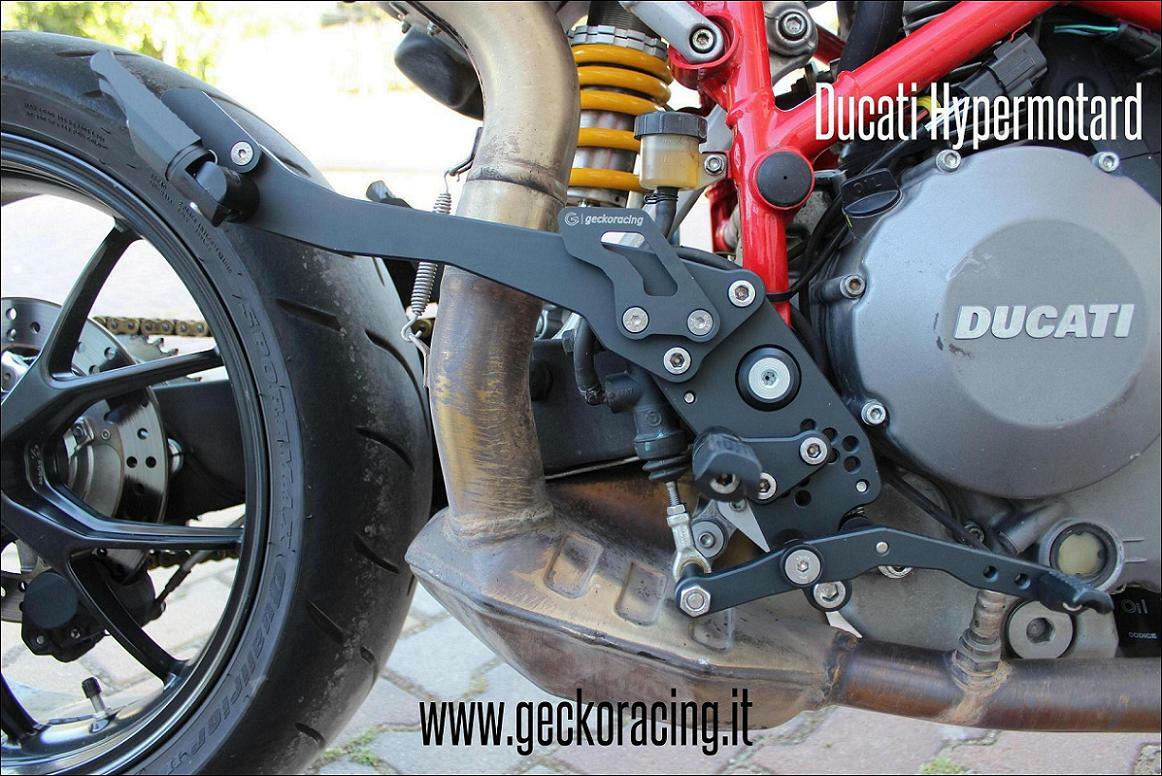 REARSETS ADJUSTABLE PEGS DUCATI HYPERMOTARD 620 796 1000 1100 EVO