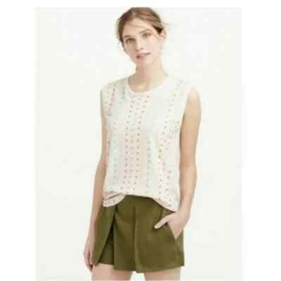 NWT J. Crew stacked sequin tank top, sz XXS