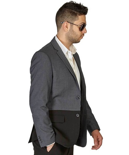 Slim Fit 2 Button Sport Jacket Notch Lapel Modern Two Tone Dinner Blazer AZAR - Picture 10 of 16