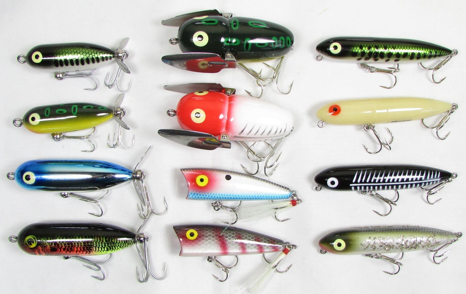 Pradco Topwater Assortment 12 Lures Heddon Rebel Crazy Crawler Torpedo