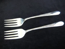 Set Of 2 WM Rogers Mfg. Co Original Rogers Silverplate Forks, 6" Long