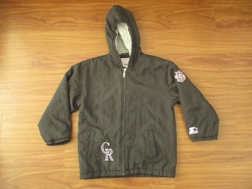 Vintage Starter Colorado Rockies Jacke Damen klein schwarz bestickt MLB 90er