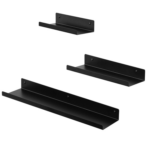 3er Set Wandregal aus Metall Schweberegale Industrie-Design Wandboards für Dekos - Bild 4 von 7