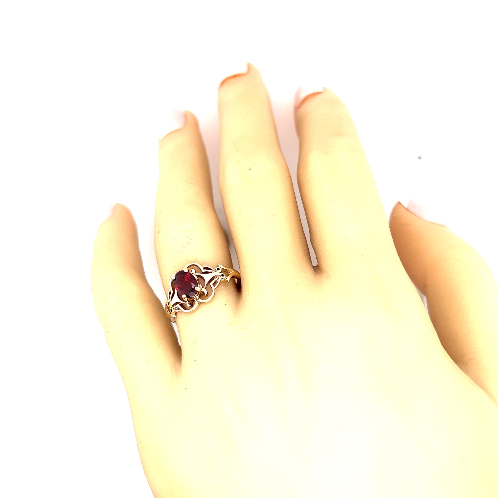 Ruby & 9ct Yellow Gold Ring - image 2