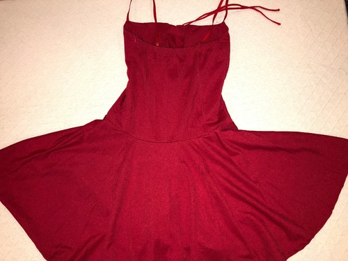 NAUGHTY SEXY HALLOWEEN COSPLAY WOMENS VERY SHORT RED LAS VEGAS CORSET DRESS - Picture 6 of 12