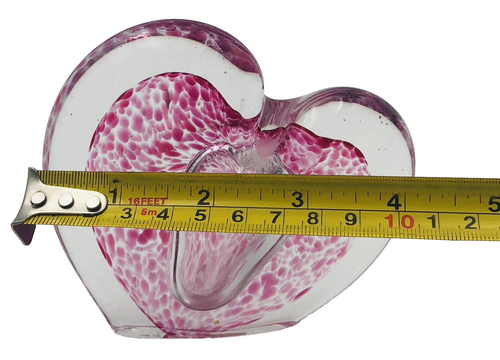 Lead Crystal VTG Pink Heart Hand Cut Perfume Bottle - Picture 6 of 6